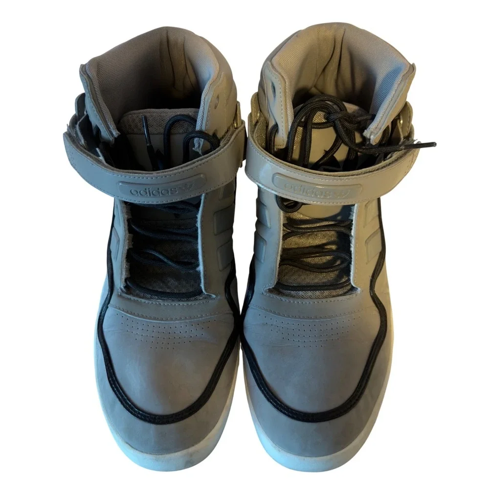 Adidas AR 2.0 Gray High Top Sneakers Size 13 Ankle Strap Streetwear Basketball